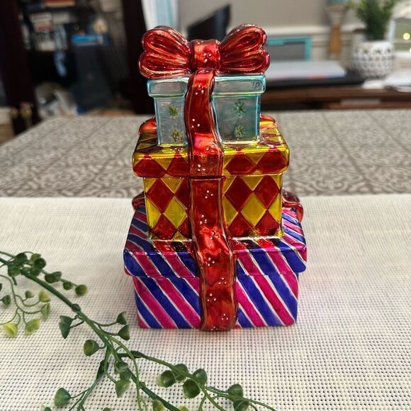 Christopher Radko Christmas Tower Of Treasures 2004 Vintage Candy Jar Trinket - Picture 6 of 9